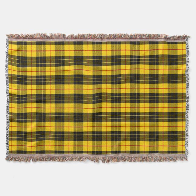 Clan Macleod Tartan Throw Blanket (Front)