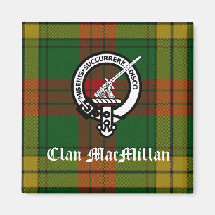 Clan MacMillan Crest Badge and Tartan Magnet
