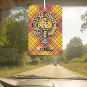 Clan MacMillan Crest over Dress Tartan Car Air Freshener