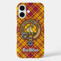 Clan MacMillan Crest over Dress Tartan