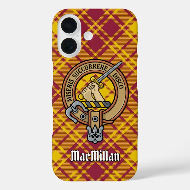 Clan MacMillan Crest over Dress Tartan Case-Mate iPhone Case (Back)