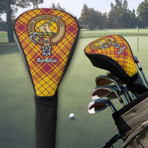 Clan MacMillan Crest over Dress Tartan Golf Head Cover