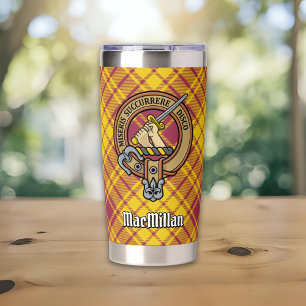Clan MacMillan Crest over Dress Tartan Insulated Tumbler