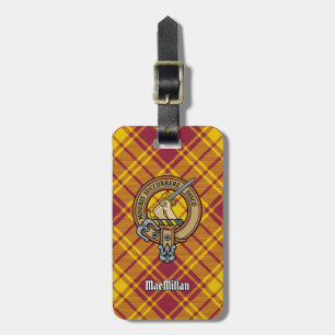 Clan MacMillan Crest over Dress Tartan Luggage Tag