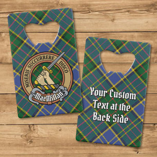 Clan MacMillan Crest over Hunting Tartan