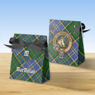 Clan MacMillan Crest over Hunting Tartan Favour Box