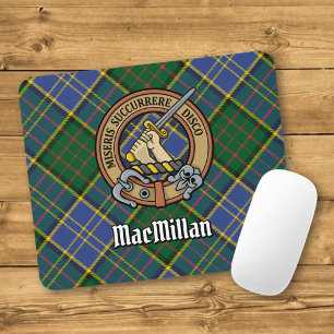 Clan MacMillan Crest over Hunting Tartan Mouse Pad