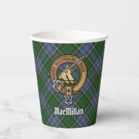 Clan MacMillan Crest over Hunting Tartan