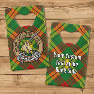 Clan MacMillan Crest over Tartan