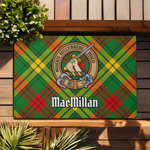 Clan MacMillan Crest over Tartan Doormat