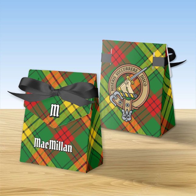Clan MacMillan Crest over Tartan Favour Box (Creator Uploaded)