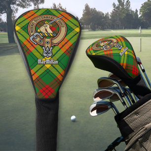 Clan MacMillan Crest over Tartan Golf Head Cover