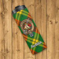 Clan MacMillan Crest over Tartan