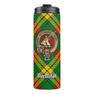 Clan MacMillan Crest over Tartan Thermal Tumbler