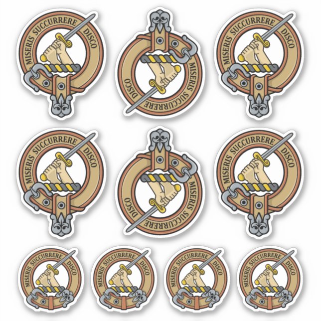 Clan MacMillan Crest Sticker Set (Front)