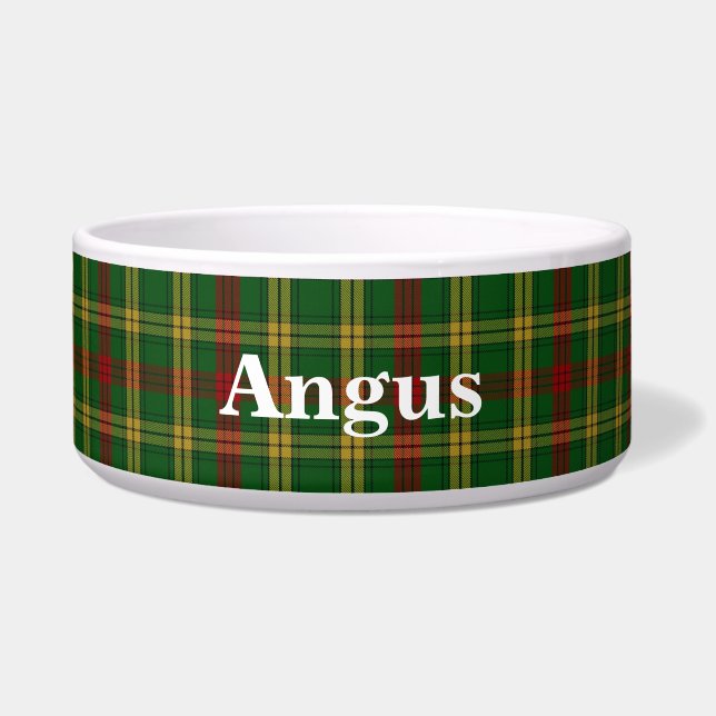Clan MacMillan Custom Tartan Plaid Pet Bowl (Front)