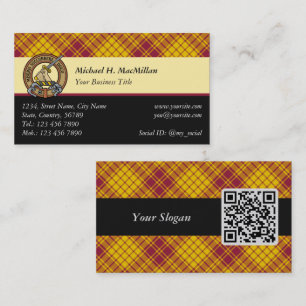 Clan MacMillan Dress Tartan Business Card
