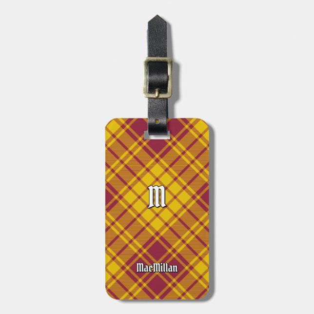 Clan MacMillan Dress Tartan Luggage Tag (Front Vertical)