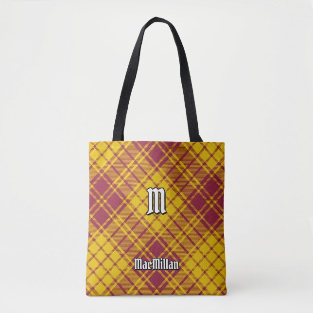Clan MacMillan Dress Tartan Tote Bag (Front)