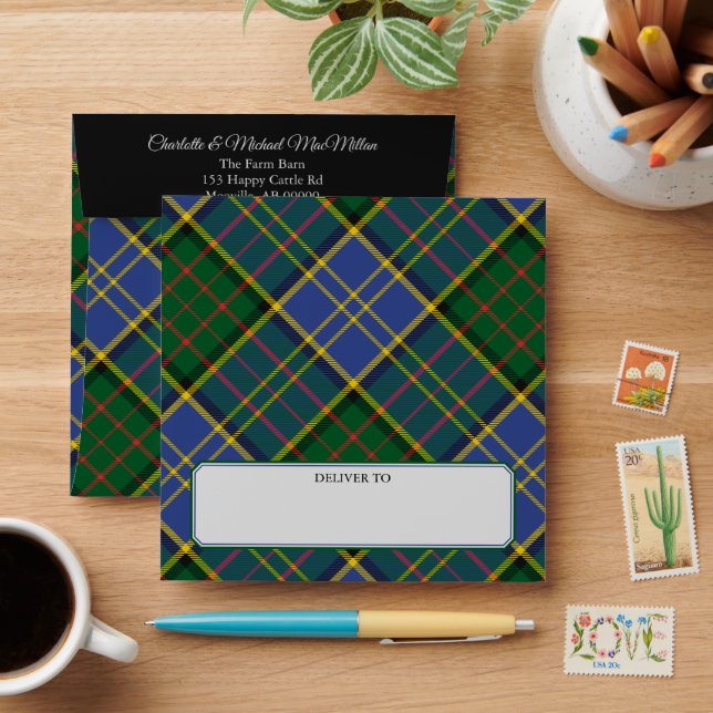Clan MacMillan Hunting Tartan Envelope (Desk)