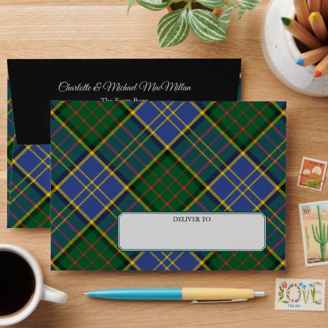 Clan MacMillan Hunting Tartan Envelope (Desk)
