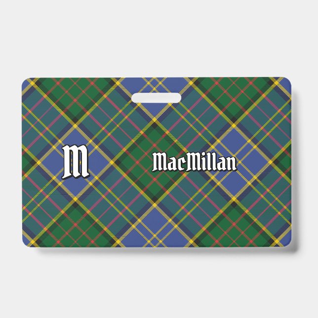 Clan MacMillan Hunting Tartan ID Badge (Front)