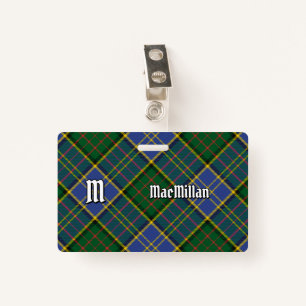 Clan MacMillan Hunting Tartan ID Badge
