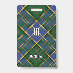 Clan MacMillan Hunting Tartan ID Badge