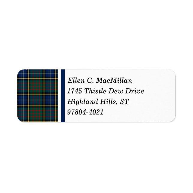 Clan MacMillan Modern Hunting Tartan (Front)