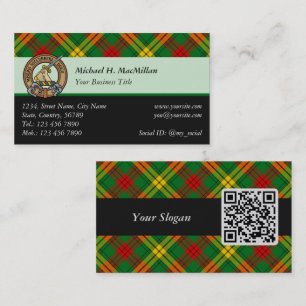 Clan MacMillan Tartan Business Card