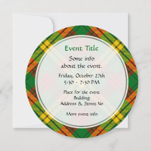 Clan MacMillan Tartan Invitation