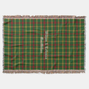 Clan MacMillan Tartan Plaid Custom Throw Blanket