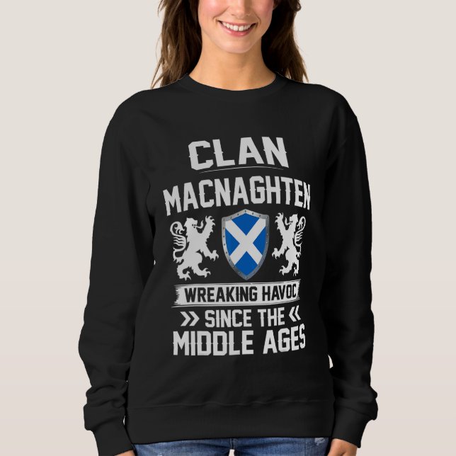 Clan Macnaghten Scottish Family Clan Scotland Wrea Sweatshirt (Front)