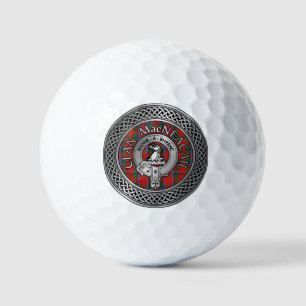 Clan MacNeacail   MacNicol Crest & Tartan Knot Golf Balls