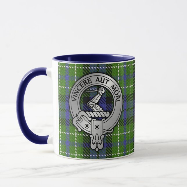 Clan MacNeill of Gigha Crest & Tartan Mug (Left)
