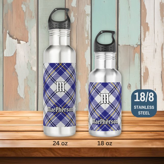 Clan MacPherson Blue Dress Tartan 710 Ml Water Bottle (Creator Uploaded)