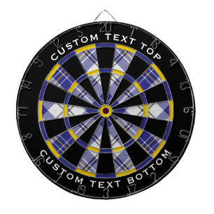 Clan MacPherson Blue Dress Tartan Dart Board