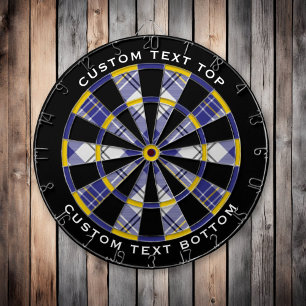 Clan MacPherson Blue Dress Tartan Dart Board