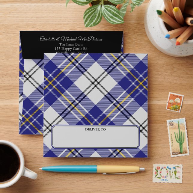 Clan MacPherson Blue Dress Tartan Envelope (Desk)