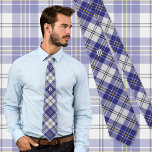 Clan MacPherson Blue Dress Tartan Neck Tie<br><div class="desc">Clan MacPherson traditional blue dress tartan with modern colours. Seamless pattern. Custom monogram.</div>