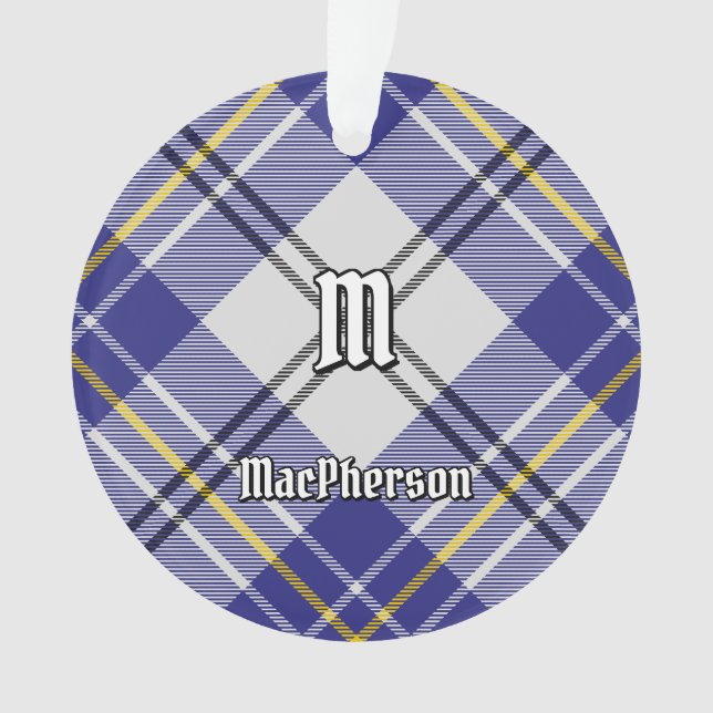 Clan MacPherson Blue Dress Tartan Ornament (Front)
