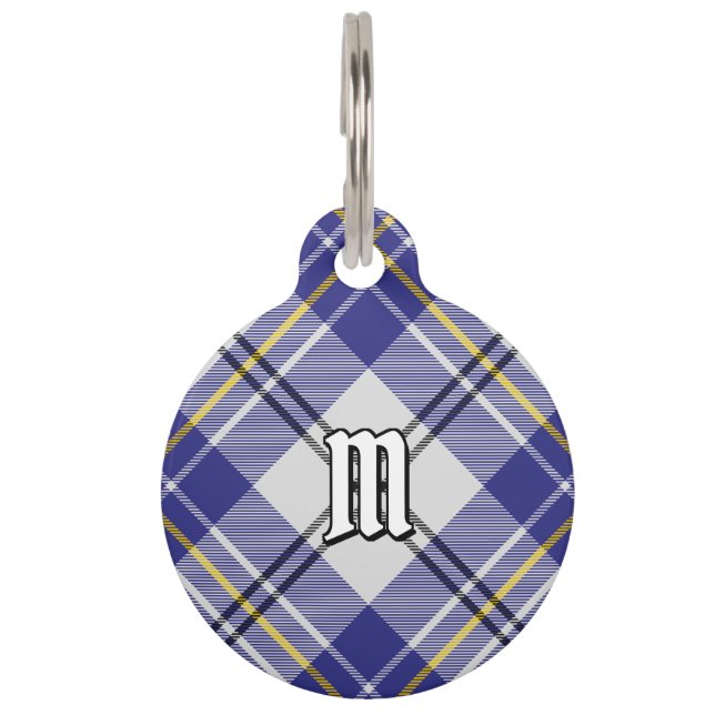 Clan MacPherson Blue Dress Tartan Pet ID Tag (Front)
