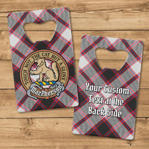 Clan MacPherson Crest over Hunting Tartan