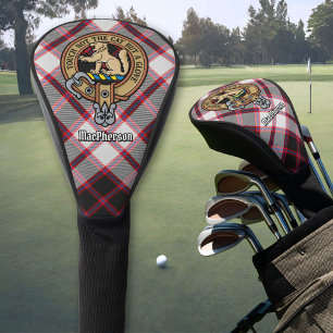 Clan MacPherson Crest over Hunting Tartan Golf Head Cover