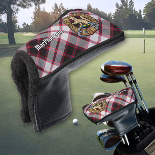 Clan MacPherson Crest over Hunting Tartan Golf Head Cover