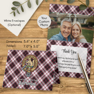 Clan MacPherson Crest over Hunting Tartan Invitation