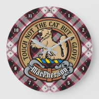 Clan MacPherson Crest over Hunting Tartan