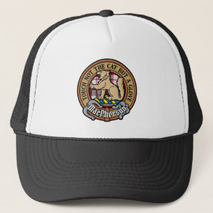 Clan MacPherson Crest over Hunting Tartan Trucker Hat
