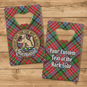 Clan MacPherson Crest over Tartan