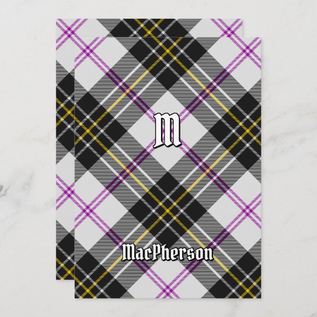 Clan MacPherson Dress Tartan Invitation (Front/Back)